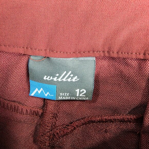 Womens Willit Orange Athletic Shorts 5" Inseam Outdoor Hiking Nylon Stretch 12 - Picture 3 of 11
